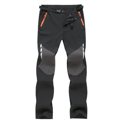 Men’s Reflective Summer Hiking Pants – Lightweight, Breathable, Quick-Dry Outdoor Trekking & Mountain Climbing Trousers with Belt