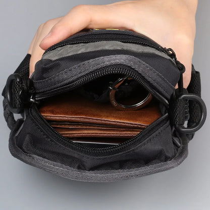 RUIL 2022 Men’s Crossbody Bag - Classic Oxford Waist Pack & Messenger Bag for Everyday Carry
