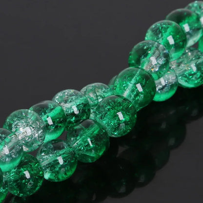 Crystal Glass Crackle Beads - 4/6/8/10mm Round Spacer Charm Beads for DIY Jewelry Making
