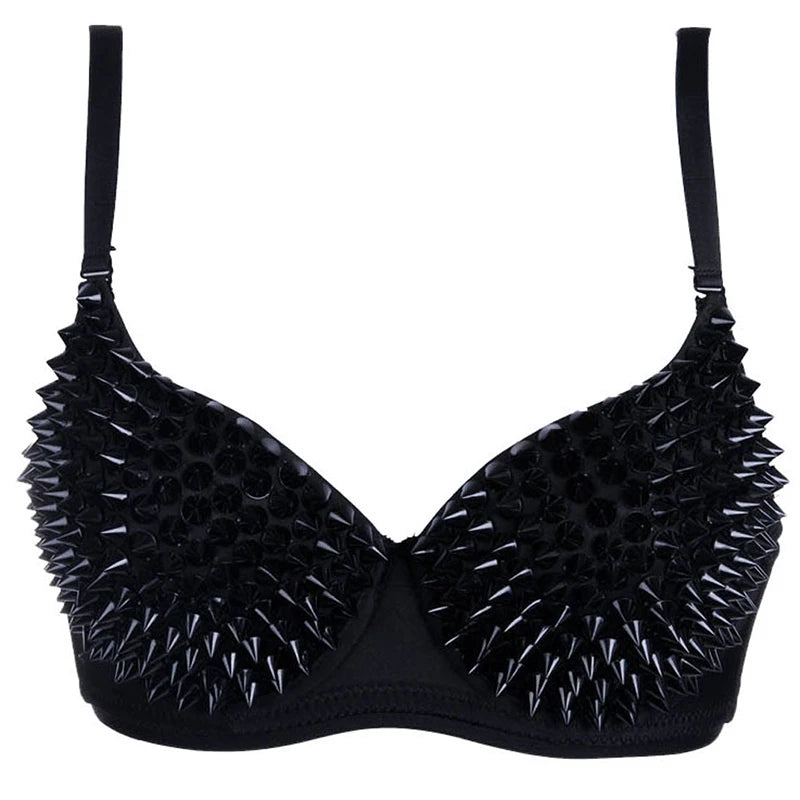 AONVE Sexy Rhinestone Lingerie – Gold/Silver Plunge Wire-Free Bralette with Sequined Cover Top