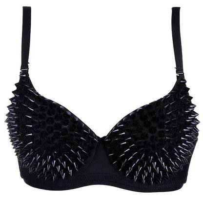 AONVE Sexy Rhinestone Lingerie – Gold/Silver Plunge Wire-Free Bralette with Sequined Cover Top