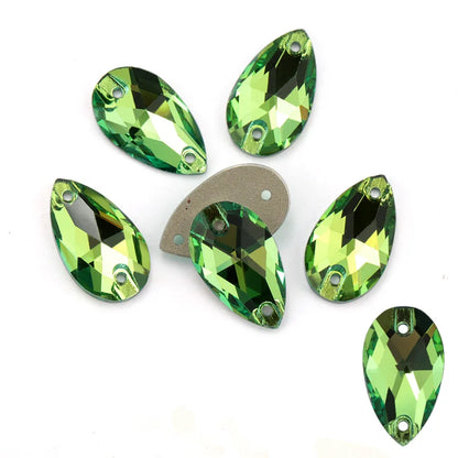 AAAAA Tear Drop Rhinestones — High-Quality Sew-On Stones for Dress, Bag, Garment & Shoe Decoration