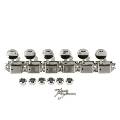 FLEOR Nickel Silver 6-in-Line Vintage Electric Guitar Machine Heads - Tuners, Tuning Keys & Pegs, Guitar Accessories