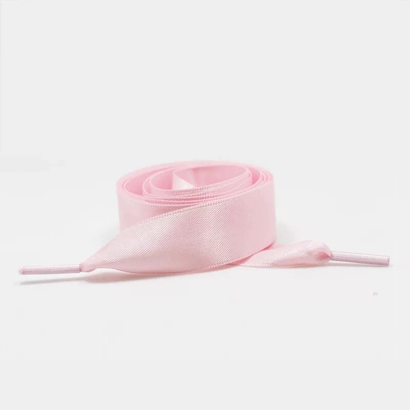 Satin Flat Shoe Laces - 2 CM Width Ribbon Shoelaces for Boots and Sneakers - Available in 19 Colors and Multiple Lengths (80CM, 100CM, 120CM) - 1 Pair