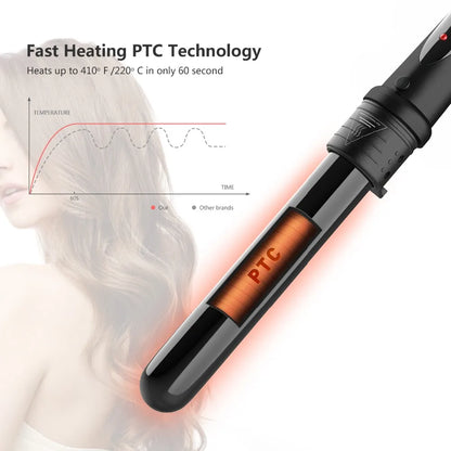 5-in-1 Rotating Hair Curler – Professional Salon Multifunctional Curling Iron with Interchangeable Barrels
