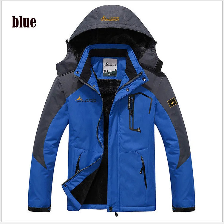 Men's Winter Parka – Windproof & Warm Hooded Fur Coat, Military-Style Thick Anorak Jacket