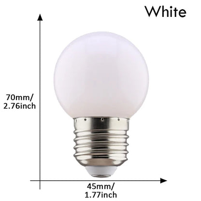 G45 E27 LED Light Bulbs 2-Pack - Colorful 220V Lamps for Christmas, Weddings & Indoor Party Lighting