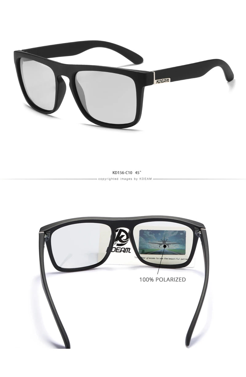 KDEAM Men’s Polarized Photochromic Night Sight Driving Sunglasses UV400 – New KD156 Colors CE Certified