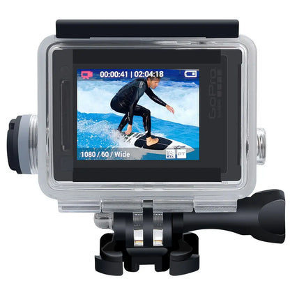 Suptig Waterproof Charging LCD Door Case for GoPro Hero 4/3+/3 – Motorcycle Protective Housing Accessory Shell with Thickened Design