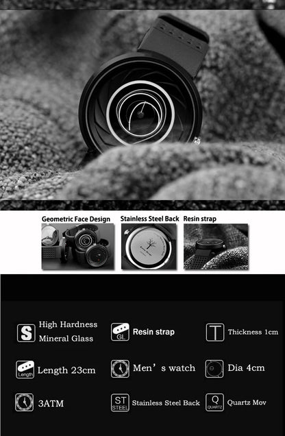 2023 Enmex Men’s Creative Industrial Quartz Watch — Digital Design Light Sports Fashion Wristwatch