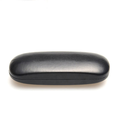 Hard Frame Leather Glasses Case - Waterproof Eyeglass Cover for Portable Reading Glasses, Solid Spectacle Box for Men