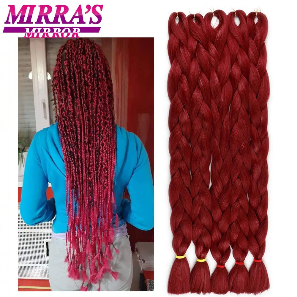 41" Jumbo Braiding Hair Extensions – Purple, Pink & Blue Ombre Synthetic Hair for Box Braids, Wholesale Support