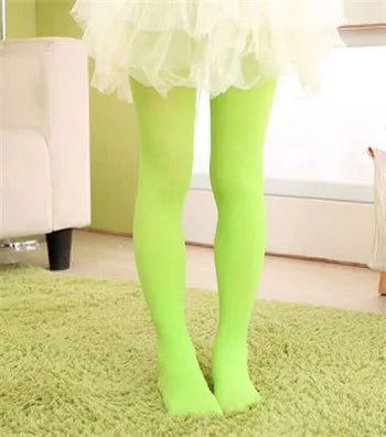 Girls Ballet Dance Pantyhose – Thin Velvet Tights for Kids (0–15Y) | Solid Black & White Fashion Stockings for Dance & Performance