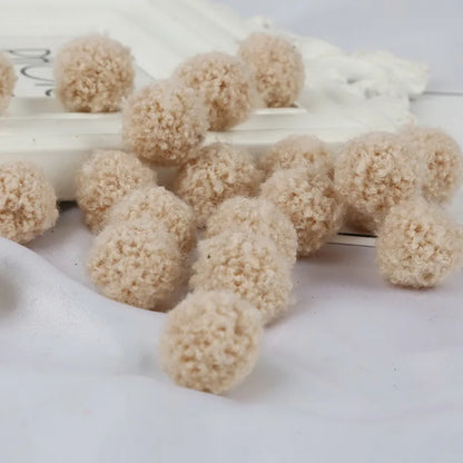 10Pcs Soft Pompom Balls 15/20mm - Fluffy Plush Craft Furballs for DIY Sewing, Home Decor & Christmas Tree Decoration