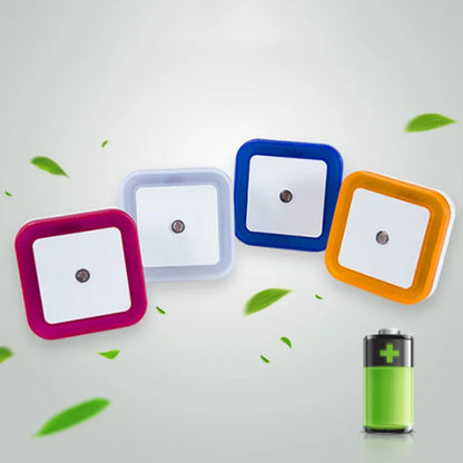 Mini Wireless Sensor LED Night Light – EU/US Plug, Square Design, Ideal for Baby, Children, Living Room, Bedroom, and Corridor