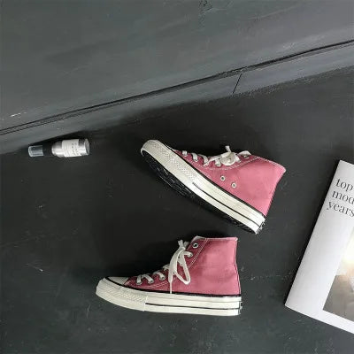 Men’s Canvas Shoes — Fashion Summer Casual Sneakers, High-Top Vulcanized Flats for Men & Women, 2023 Spring-Summer