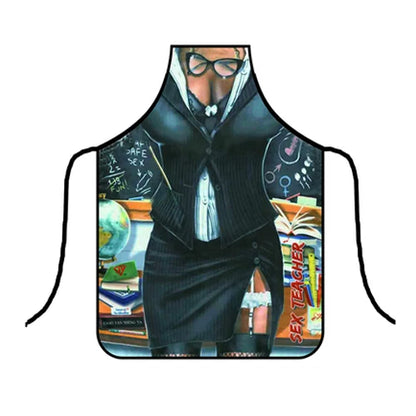 Funny Cartoon Kitchen Apron - Luffy Cooking, Baking & Dinner Party Apron for Adults