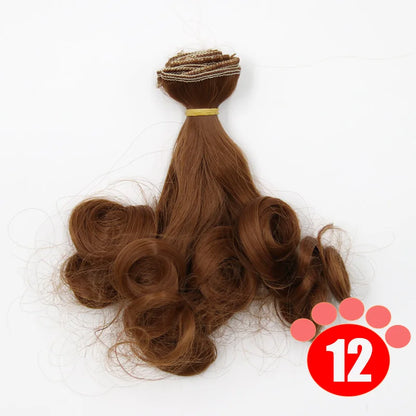 Msiredoll BJD Wig Accessories - Gradient Color Doll Hair for 1/3 1/4 1/6 1/12 DIY Wigs