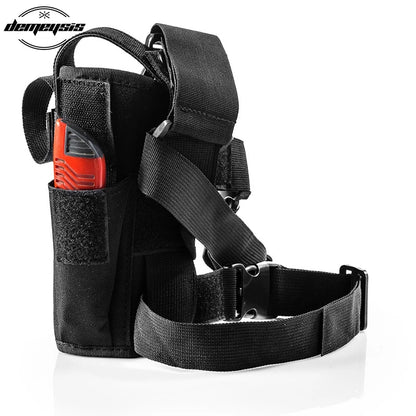 Universal Drop Leg Gun Holster - Right-Handed Tactical Thigh Pistol Bag & Pouch for All Handguns