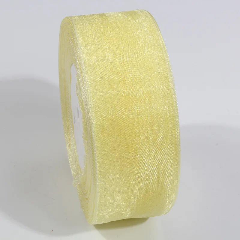 10 Yards Sheer Chiffon Organza Ribbon - Satin Gift Wrapping Ribbon for Wedding Bouquets, Party Decor & DIY Crafts