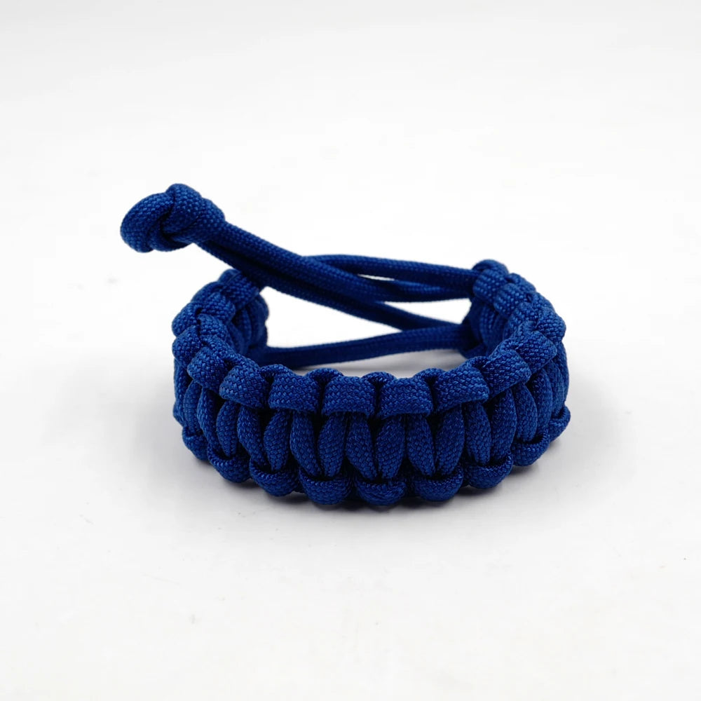 Adjustable Survival 550 Paracord Bracelet - Emergency Parachute Cord, Ideal for Camping, Hiking & Outdoor Adventures