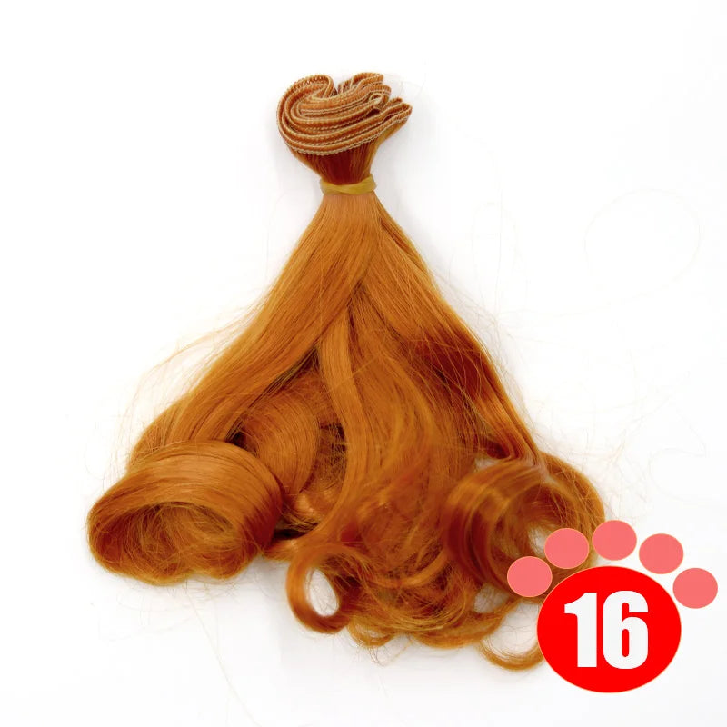 Msiredoll BJD Wig Accessories - Gradient Color Doll Hair for 1/3 1/4 1/6 1/12 DIY Wigs