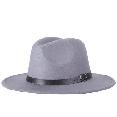 2022 Fashion Fedora Hat for Men & Women - Black Wool Blend Jazz Cap, Outdoor Casual Hat in X & XL Sizes