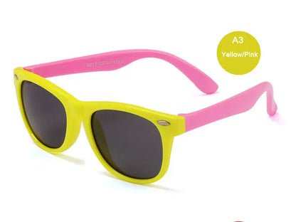 Kids Polarized Sunglasses – Classic Designer UV Protection Eyewear with TAC Lenses & TR90 Flexible Safety Frame for Boys & Girls