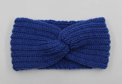 Women's Solid Color Knitted Headband – Elastic Twisted Turban Headwrap, Winter Hair Band for Girls, Fashion Hair Accessories