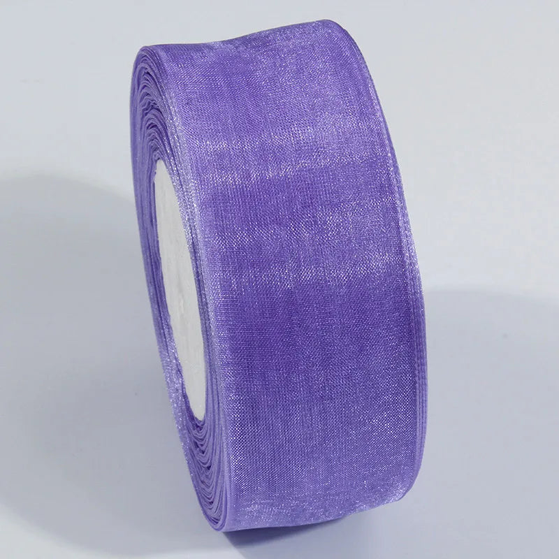 10 Yards Sheer Chiffon Organza Ribbon - Satin Gift Wrapping Ribbon for Wedding Bouquets, Party Decor & DIY Crafts