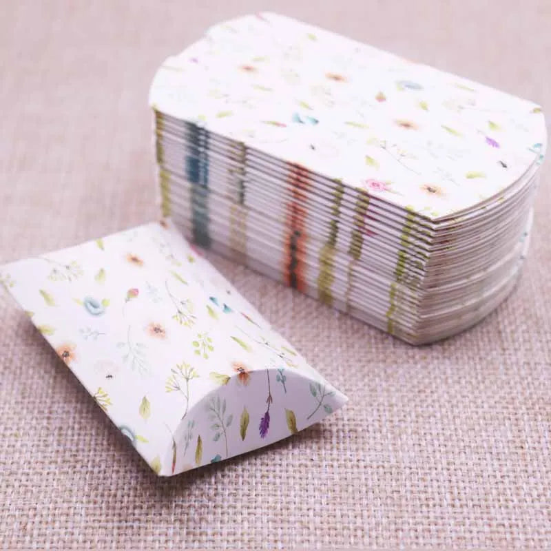 24pcs Floral Pillow-Shaped Jewelry Gift Boxes – Necklace & Earring Display Packaging 20x55x80mm