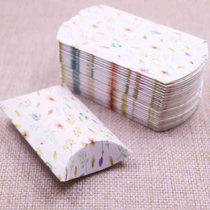 24pcs Floral Pillow-Shaped Jewelry Gift Boxes – Necklace & Earring Display Packaging 20x55x80mm