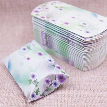 24pcs Floral Pillow-Shaped Jewelry Gift Boxes – Necklace & Earring Display Packaging 20x55x80mm