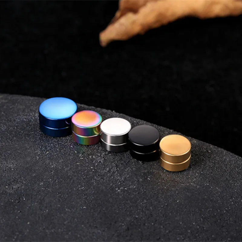 6/8/10/12 mm Magnetic Health Earrings – Popular Non-Piercing Ear Studs for Men, Women, and Kids, Punk Style