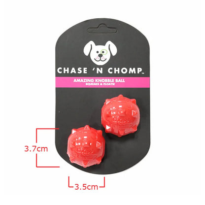 CAITEC Mini Squeaky Dog Ball - Soft Floating Fetch Toy For Small Dogs Tossing And Chasing Play