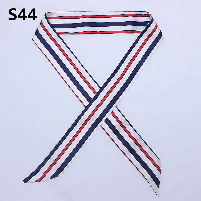 47 Colors Brand Bandana | Small Silk Bag Scarf for Women | Long Skinny Fashion Head Hijab Scarf and Headband