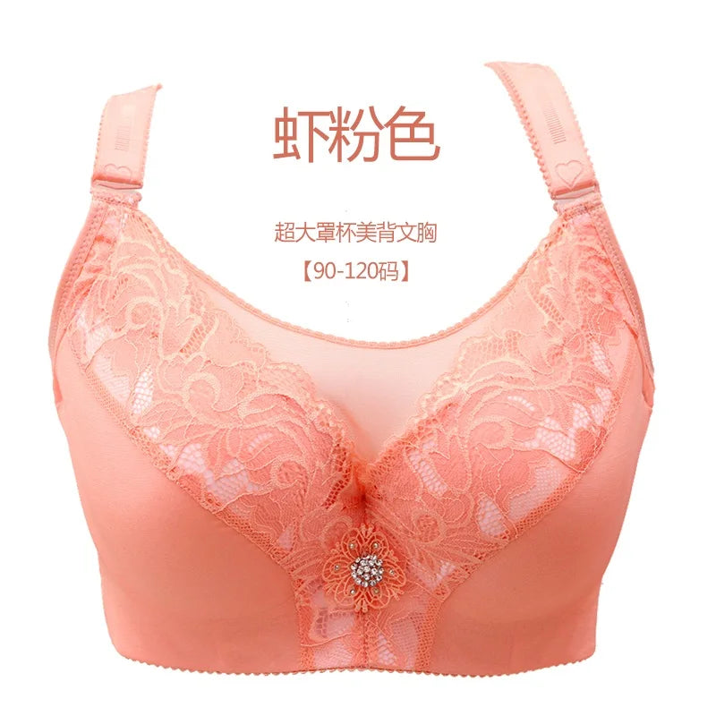 Plus Size Push-Up Bra - Seamless Supportive Bralette for Women 40–52 & 48G–52G