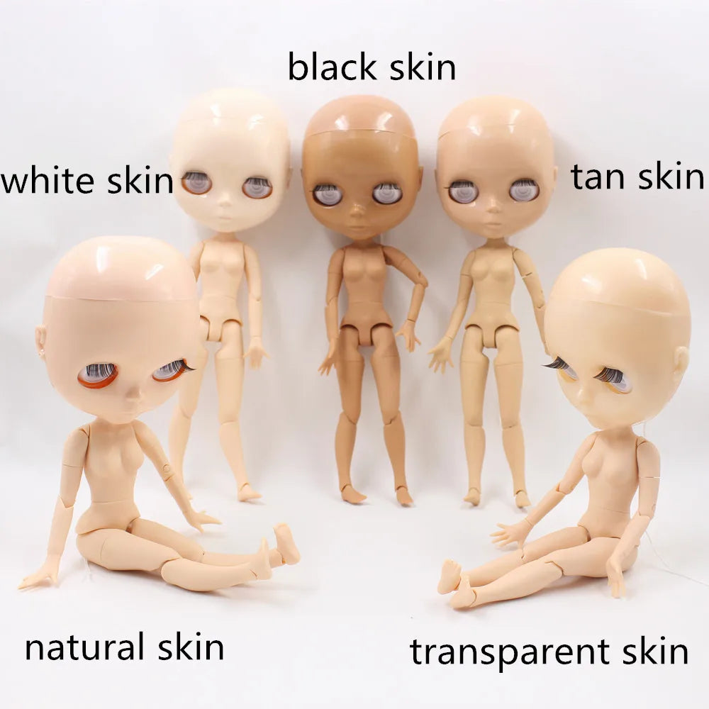 DBS Blyth Doll Toy – 30cm Joint Body Bald Head DIY Doll without Eyechips, Loose Scalp