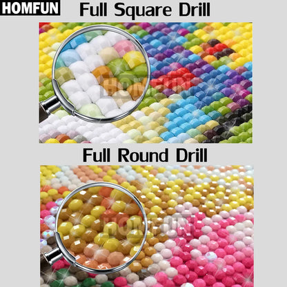 HOMFUN 5D DIY Custom Diamond Painting – Rhinestone Embroidery Cross Stitch Art for Home & Wedding Decoration