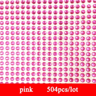 Self Adhesive Rhinestone Stickers - 504/900PCS Acrylic Gems for DIY Crafts & Scrapbooking