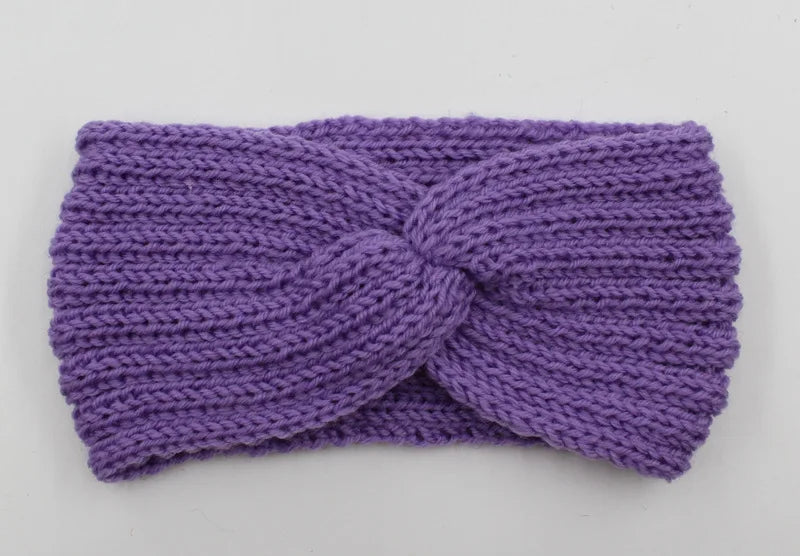 Women's Solid Color Knitted Headband – Elastic Twisted Turban Headwrap, Winter Hair Band for Girls, Fashion Hair Accessories