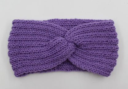 Women's Solid Color Knitted Headband – Elastic Twisted Turban Headwrap, Winter Hair Band for Girls, Fashion Hair Accessories