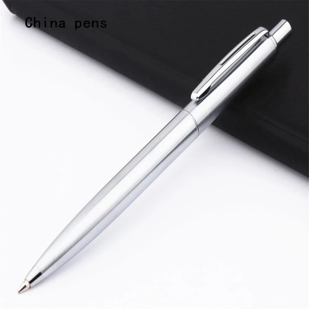 High Quality 039 Push Ballpoint Pen – Gold & Silver Medium Nib Writing Pen for Business, Office & School Supplies