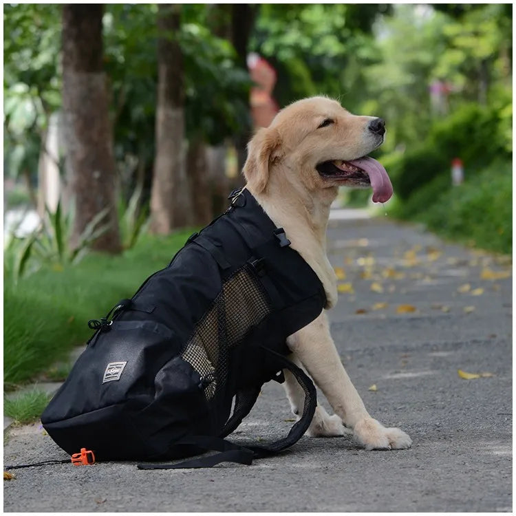 Breathable Hiking Pet Dog Carrier Backpack – Outdoor Travel Mesh Bag for Bicycle & Motorcycle