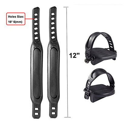 New Exercise Bike Pedals – Widened Bicycle Pedals with Pedal Straps for Stationary Cycle, Home Fitness
