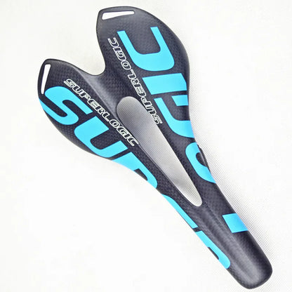 Superlogic 3K Full Carbon Fiber Bike Saddle - Lightweight Road & MTB Seat 275×143mm