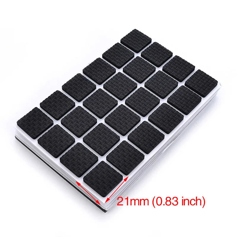 KAK Self-Adhesive Furniture Leg Felt Pads, Anti-Slip Rug Mat Bumper, 1-24PCS Chair Table Protector, Furniture Hardware Damper