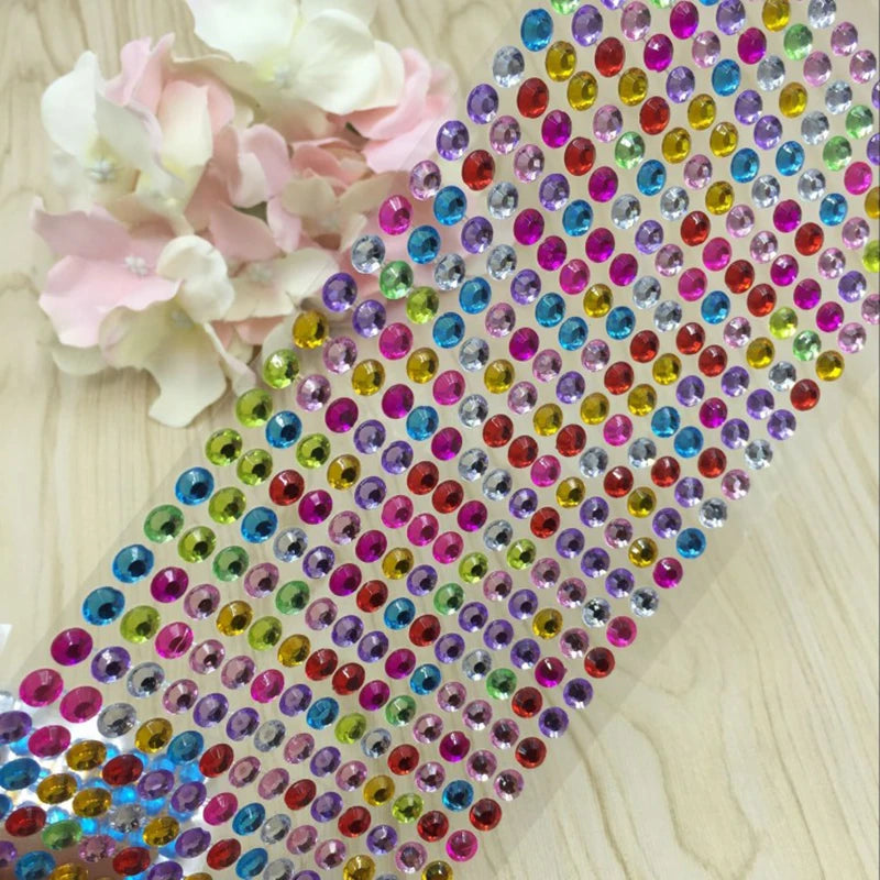 Self Adhesive Rhinestone Stickers - 504/900PCS Acrylic Gems for DIY Crafts & Scrapbooking