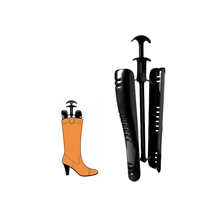 2 Pcs Black Boot Shapers | Practical Long Boot Supporters, Stretcher & Creative Home Storage Holder Hangers