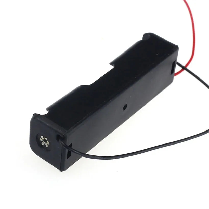 Black 18650 Battery Holder - 3.7V Rechargeable Li-Ion Battery Clip Case Storage Box